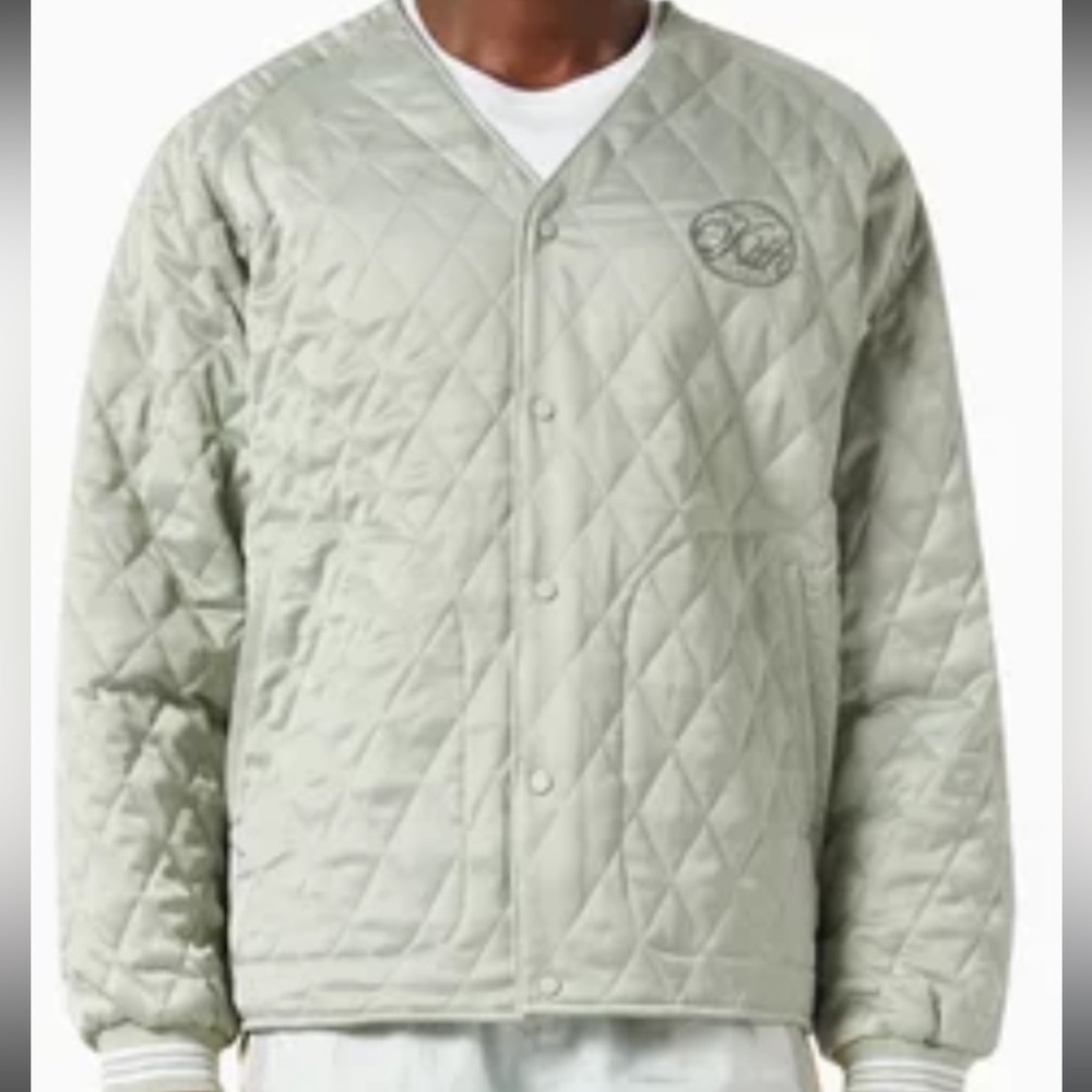 Kith Reversible Quilted Satin Jacket color Seafoam Green size Large - Picture 8 of 8